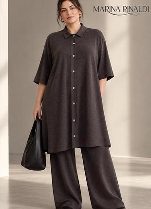 🤎 marina rinaldi — лляна туніка-сорочка мини плаття oversize cos