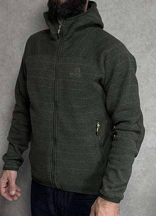 Флісова куртка mountain equipment dark days hooded, розмір m, хакі тактична тепла