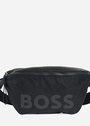 Чоловіча бананка hugo boss через плече, чорна поясна сумка oxford 1000d