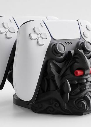 Двойной держатель для 2 джойстиков playstation 5 в виде японской маски они