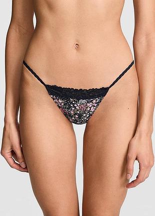 Трусики бікіні victoria's secret pink з принтом