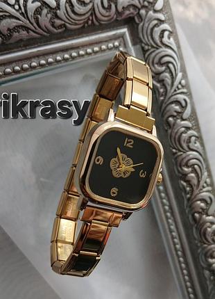 Годинник жіночий квадратний еластичний браслет нержавіюча сталь