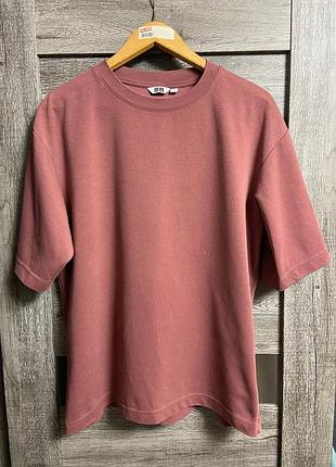 Футболка uniqlo u airism cotton oversized crew neck t-shirt премиальной линейки оверсайз мужская унисекс