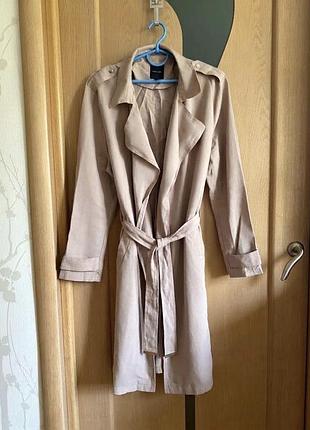 Легкий жіночий плащ-тренч new look, бежевий.