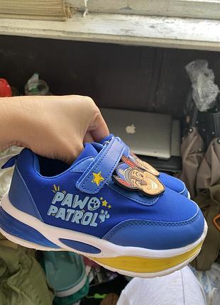 Кросівки для хлопчика paw patrol з led підсвіткою, сині, розмір 29