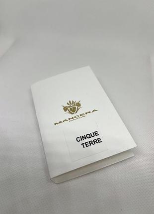 Оригинальный пробник cinque terre mancera 2