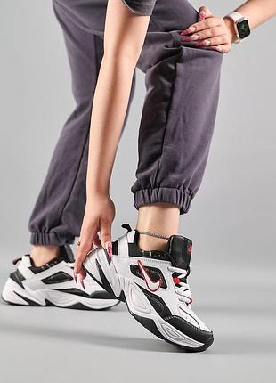 Nike m2k tekno black white red