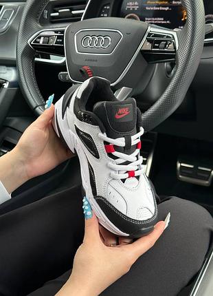 Nike m2k tekno black white red 2
