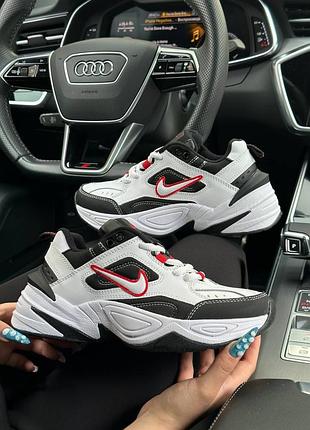 Nike m2k tekno black white red 5