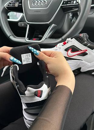 Nike m2k tekno black white red 6