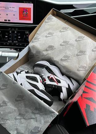 Nike m2k tekno black white red 10