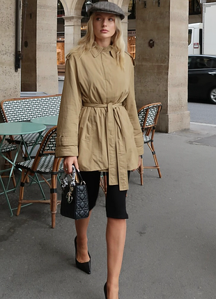 Утеплений плащ оверсайз zara