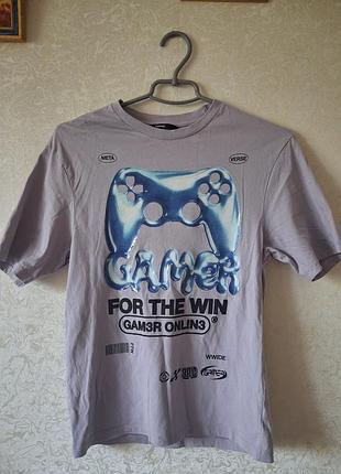 Футболка  бузкова «gamer for the win»