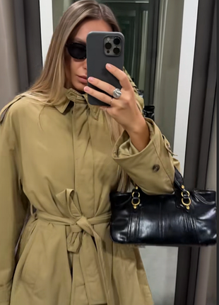 Утеплений плащ оверсайз zara 5