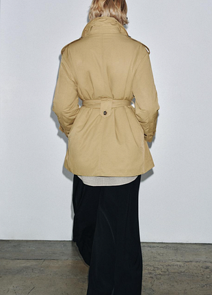 Утеплений плащ оверсайз zara 6