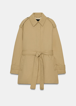 Утеплений плащ оверсайз zara 9