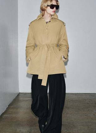 Утеплений плащ оверсайз zara 10
