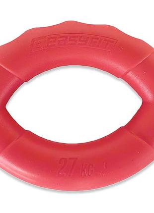 Кистьовий еспандер easyfit elliptic ef-1903-60 овальний силіконовий тренажер 27 кг червоний