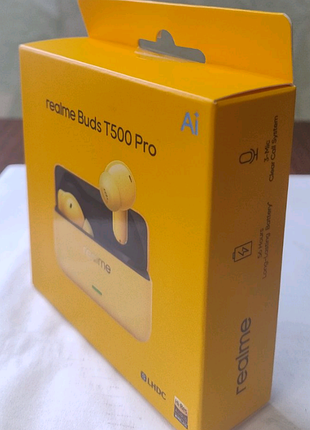 Realme buds t500 pro lemon cola бездротові навушники. оригінал. глобальна версія