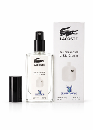 Мужской парфюм lacoste l.12.12 blanc лакост л.12.12 бланк с ферромонами 60 мл тестер