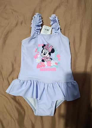 Купальник для дівчинки disney minnie mouse бузковий