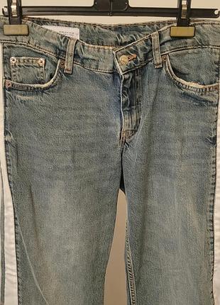 Джинсы zara с лампасами 3