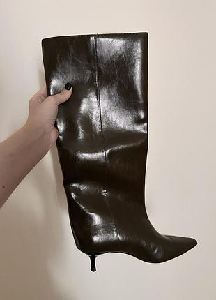 Чобітки жіночі zara хакі нові 37 розмір