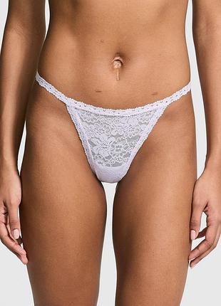 Кружевные трусики стринги victoria's secret pink