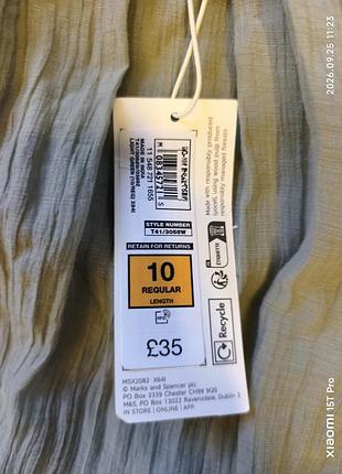 Новая муссоиновая блуза от m&amp;s размер 44-46 10
