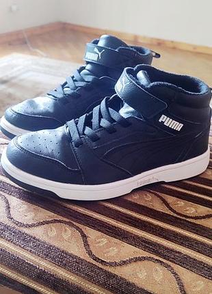 Кросівки для підлітків puma хайтопи чорні 35 розмір