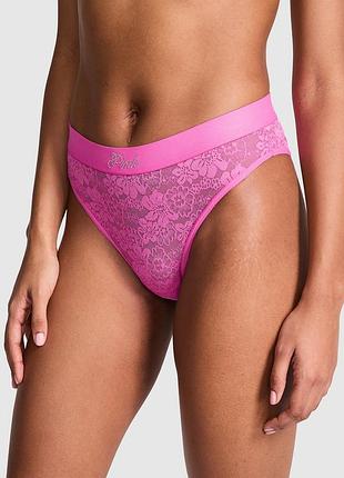 Женские кружевные трусики бразилиана victoria's secret pink