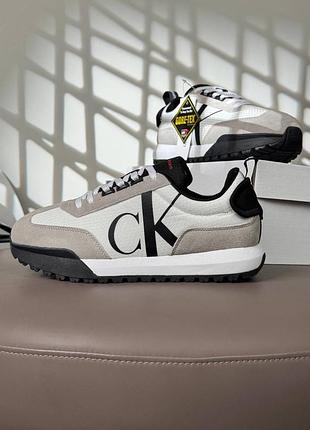 Водонепроникні кросівки calvin klein gtx light grey white