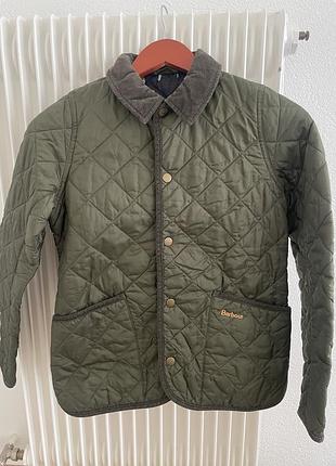 Куртка для хлопчиків barbour стьобана осіння хакі 9-10 років