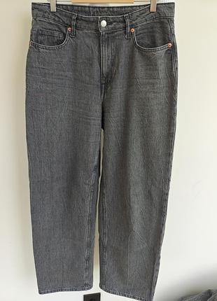 Джинси жіночі h&m baggy сірі, розмір 40 / us 8