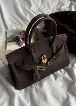 Hermes birkin 30 chocolate/gold 30 х 16 х 16 см