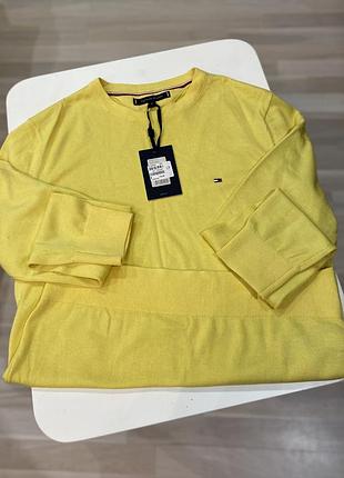 Жовтий чоловічий реглан tommy hilfiger розмір m