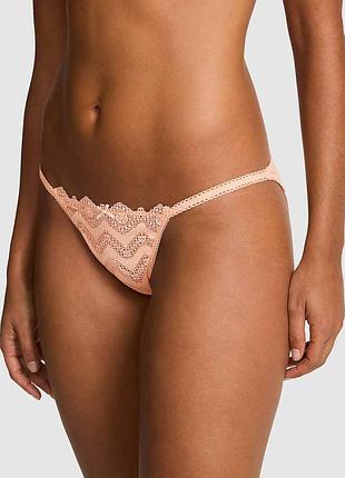 Кружевные трусики бикини victoria's secret pink