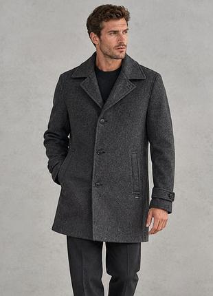 Пальто чоловіче calvin klein вовняне з утепленням, сіре