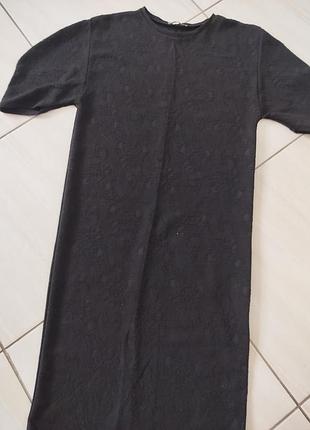 Черное платье zara с узором 5