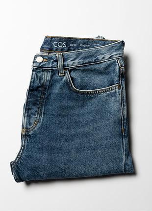 Cos regular mid rise tapered leg button fly denim jeans&nbsp;   [pmh017442]