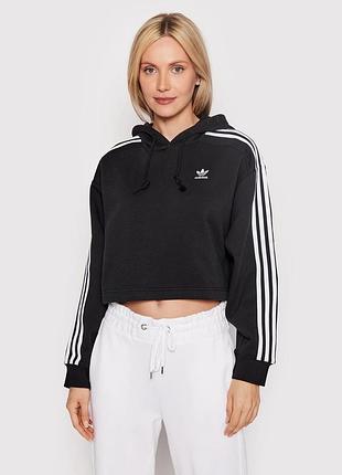 Худі жіноче вкорочене оверсайз adidas xs чорне