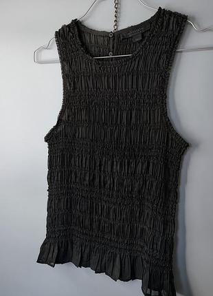All saints allsaints original luxury premium премиум бренд нарядный текстурный топ черный идеальное состояние