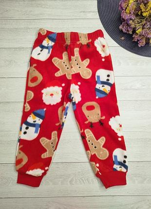 Новорічні флісові штани matalan 1.5-2 роки (86-92)