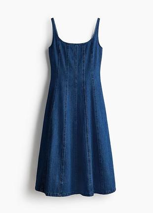 Шикарне джинсове плаття сарафан h&m m/l денім