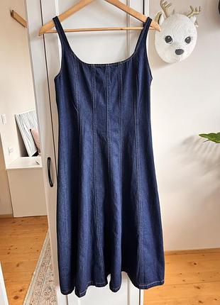 Шикарне джинсове плаття сарафан h&m m/l денім 2