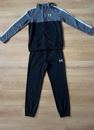 Чоловічий спортивний костюм under armour, сірий та чорний, розмір s