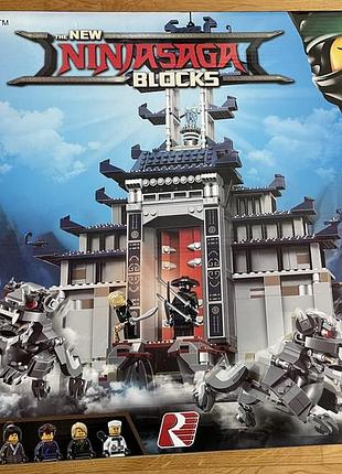 Lepin ninjago 1501 деталь | огромный храм ниндзя с драконами |