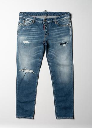 Dsquared2 jennifer cropped jean distressed denim jeans [pwh017444]