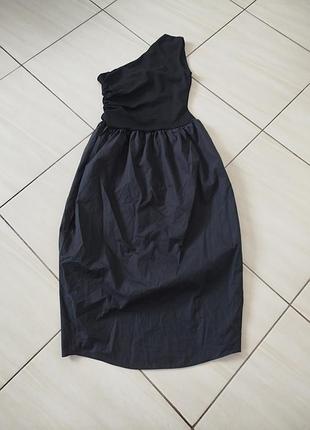 Платье черная asos на одно плечо