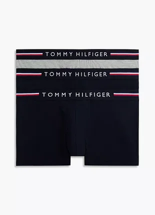 Труси чоловічі tommy hilfiger боксери, синій, сірий, розмір m, l, xl